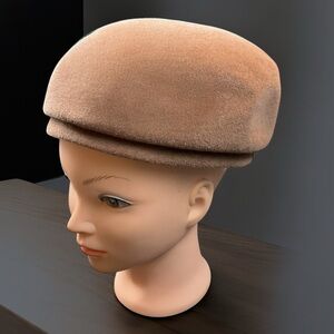 🌺Vintage Peach Bloom Velour Hat